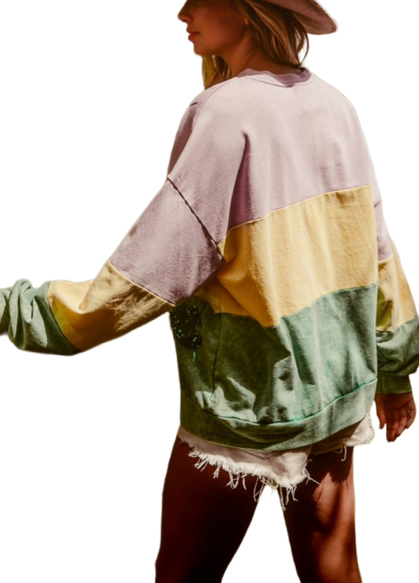 Sequin Crawfish Mardi Gras Pullover