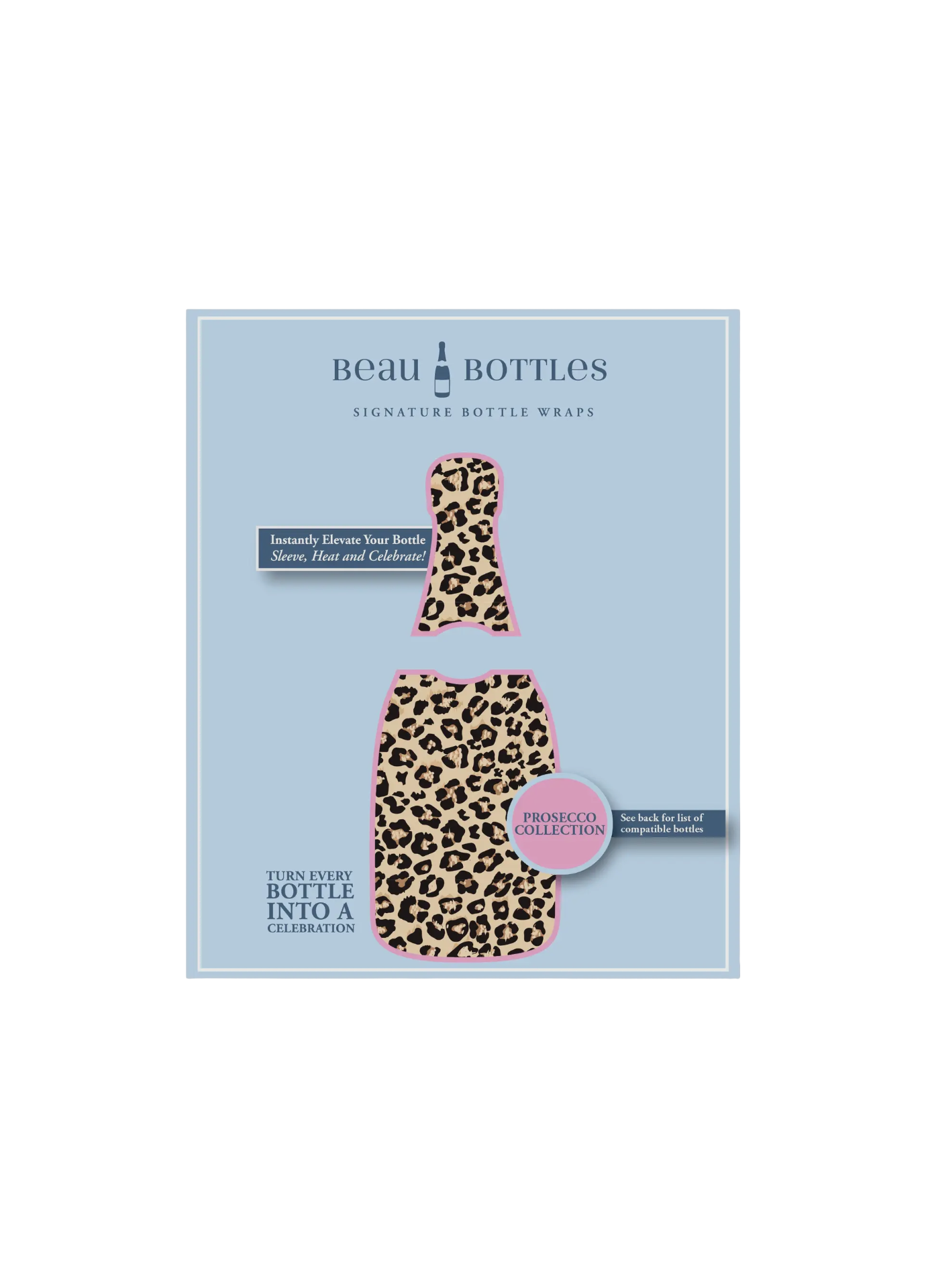 Beau Bottles Tan Leopard - Prosecco