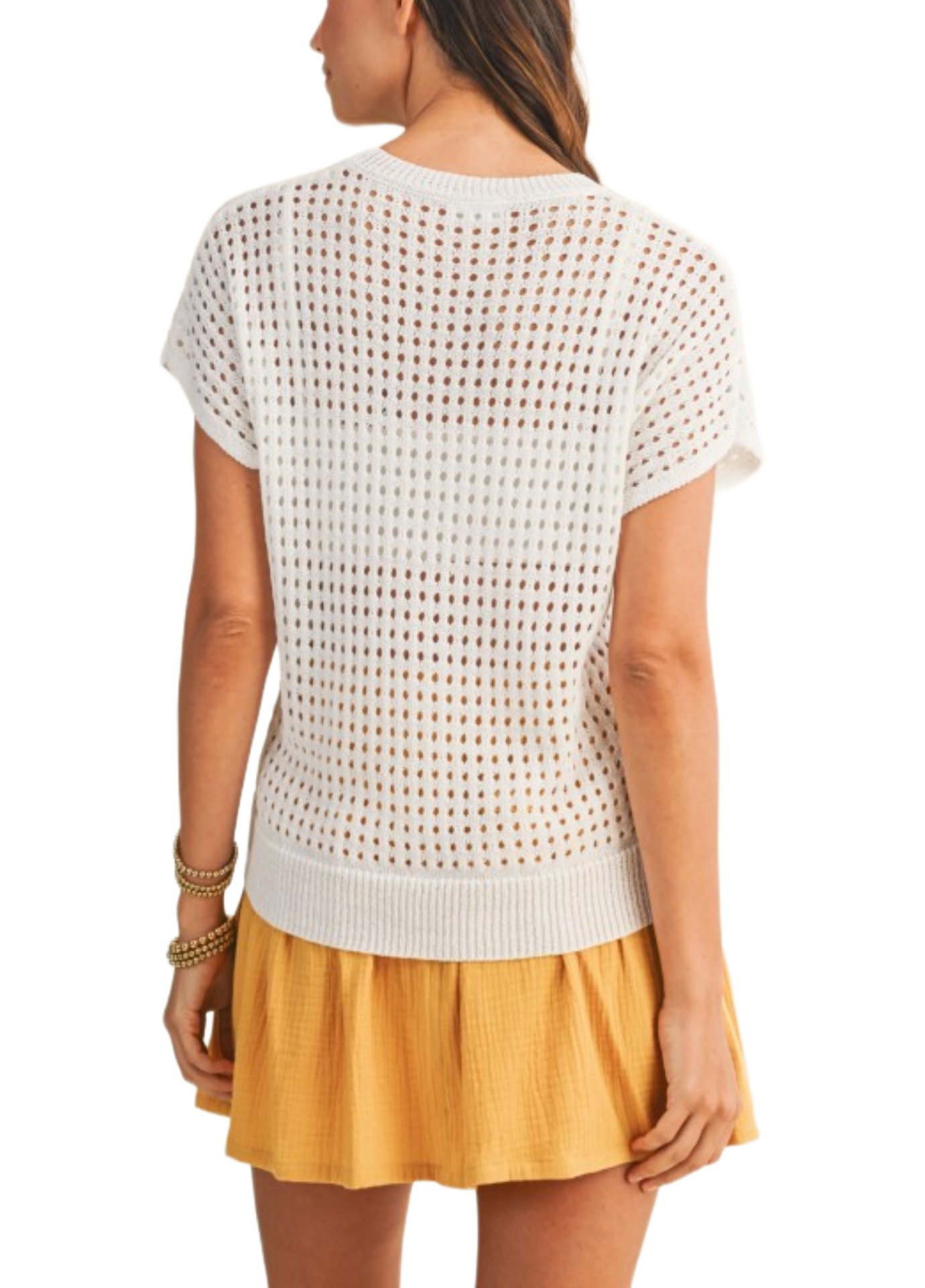 Open Stitch Fleur De Lis Top