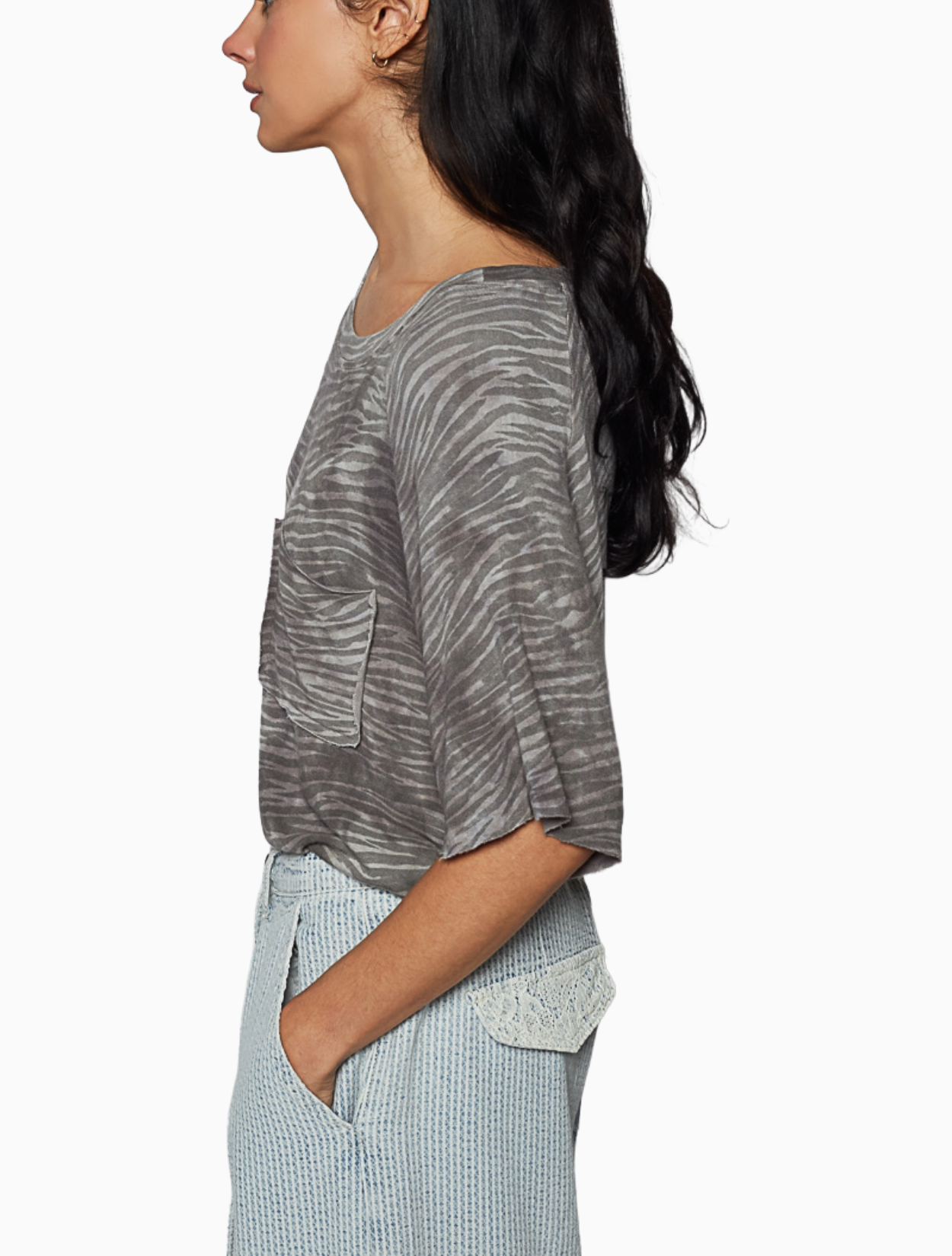 Foggy Zebra Top