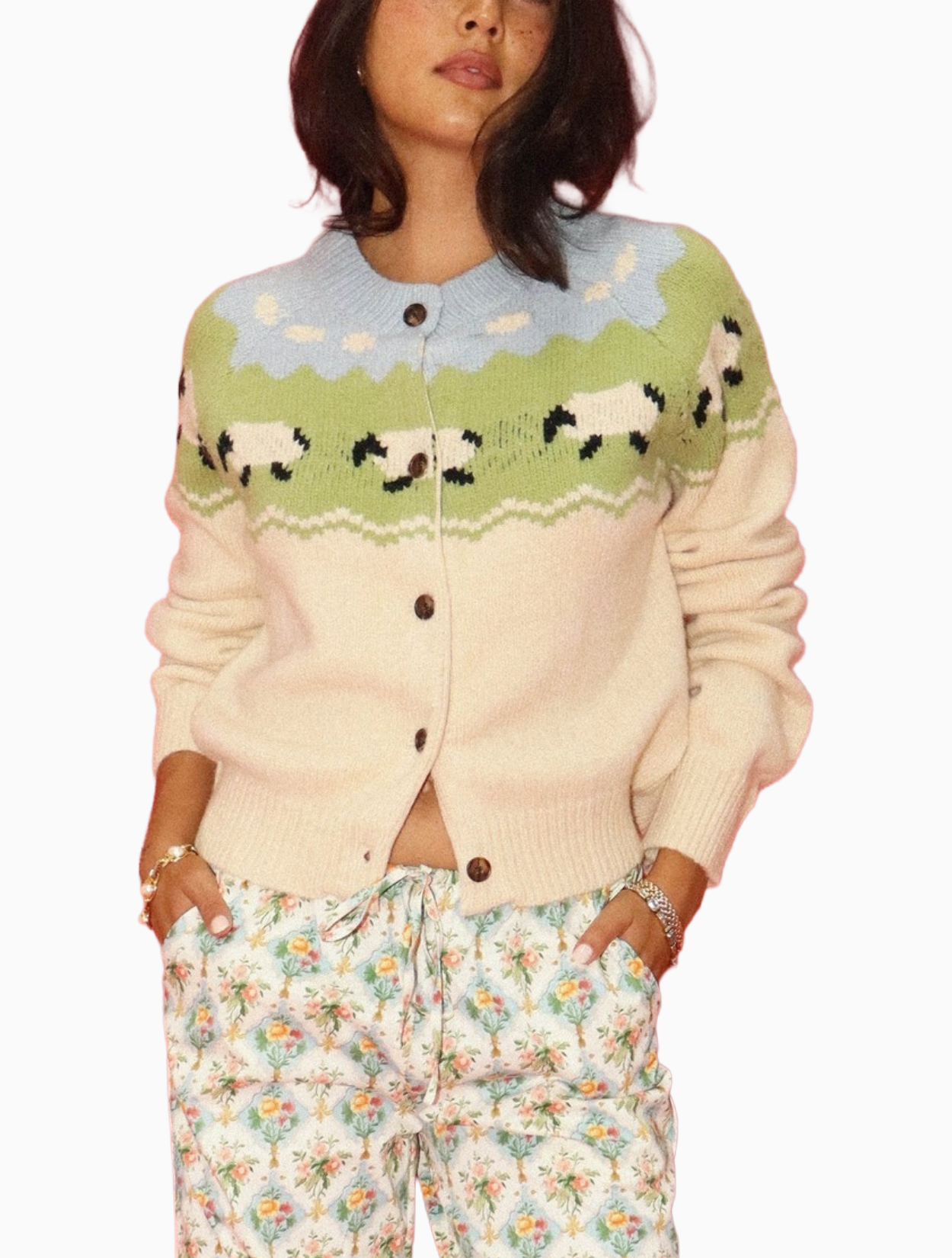 Sheep Cardigan Sweater
