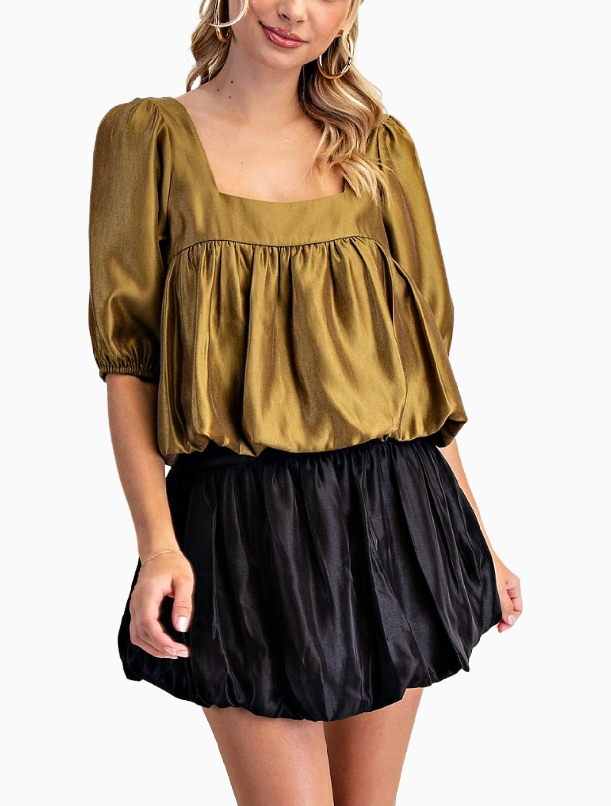 Noa Bubble Crop Top