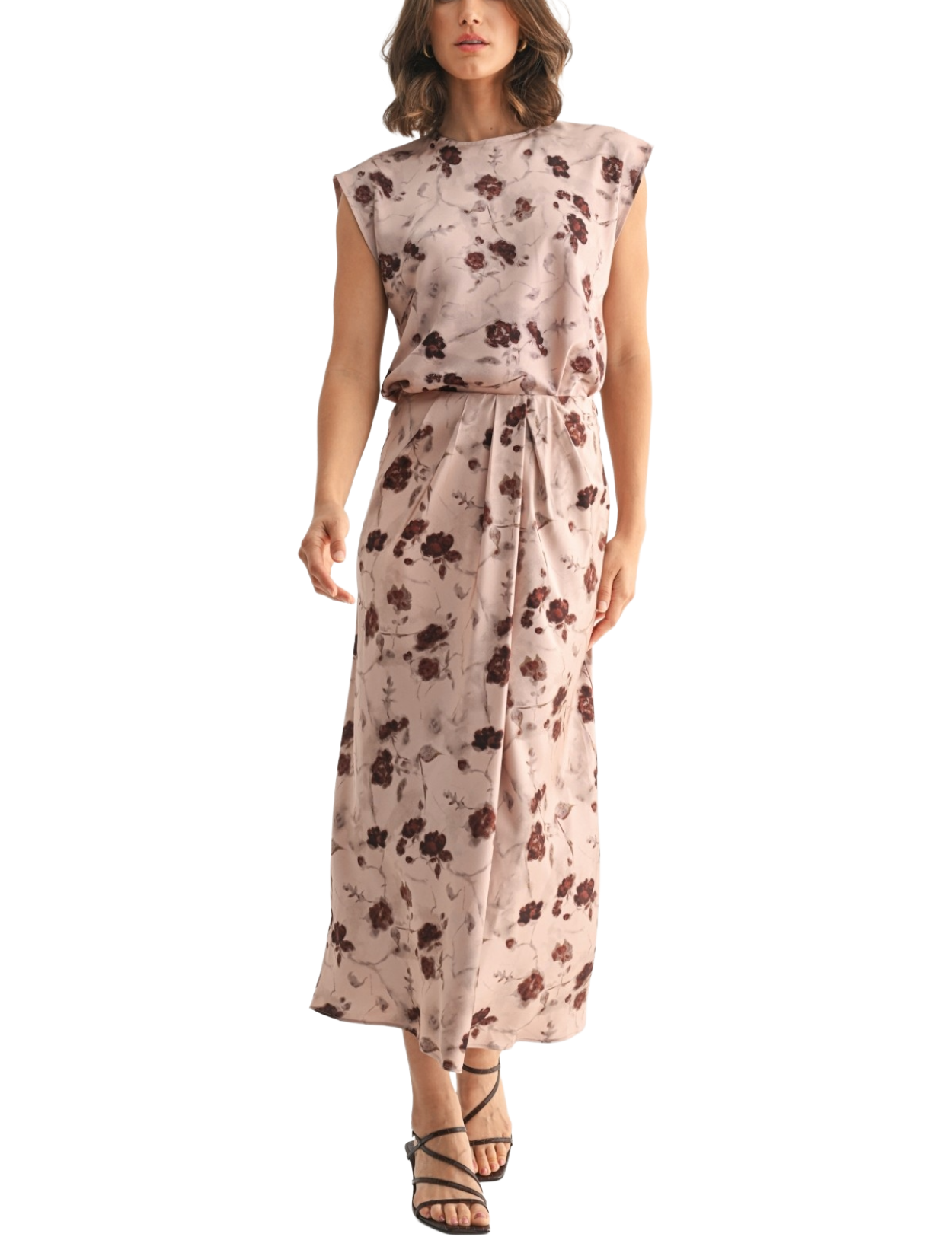 Driftwood Rose Midi Skirt