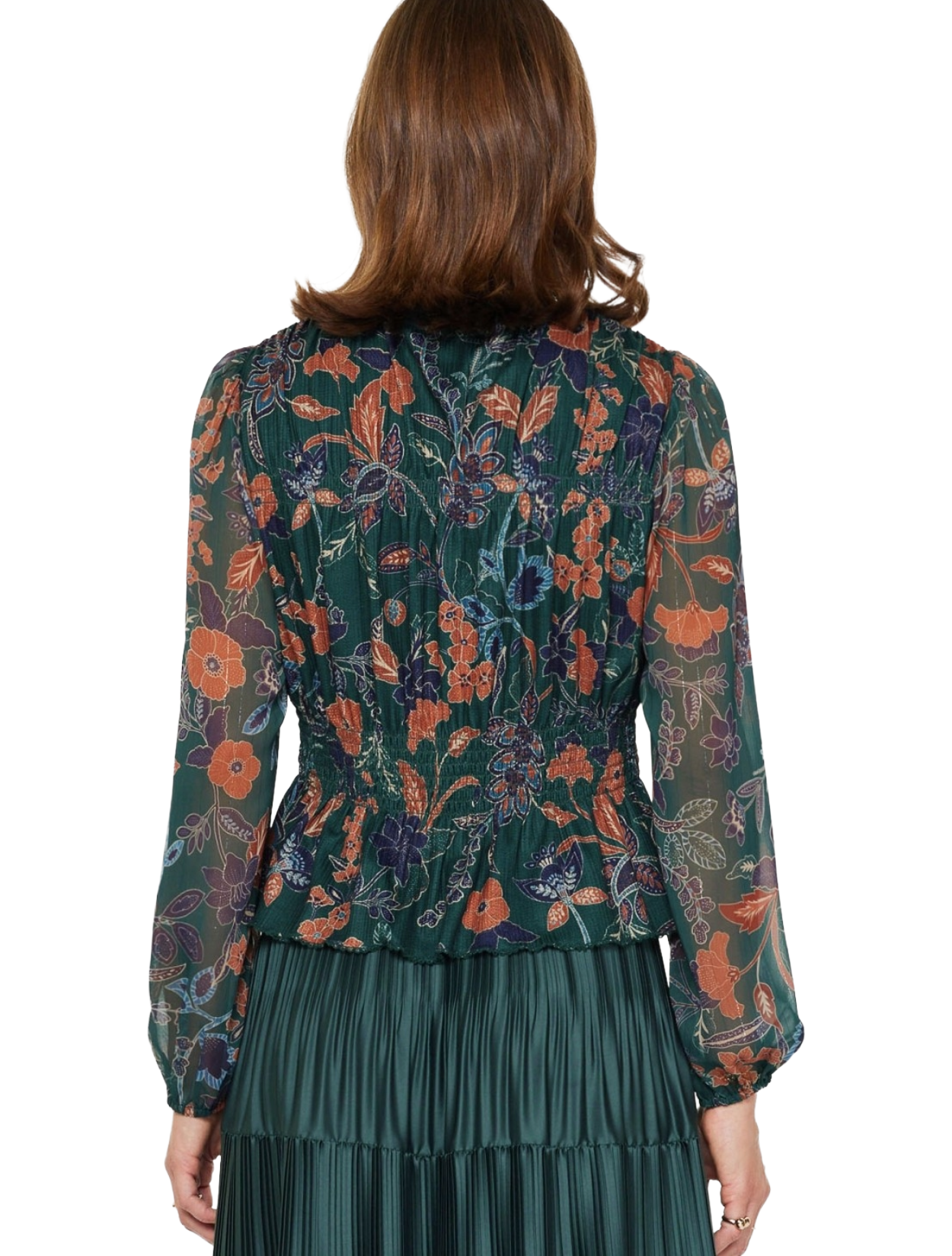 Gilded Petal Peplum Top