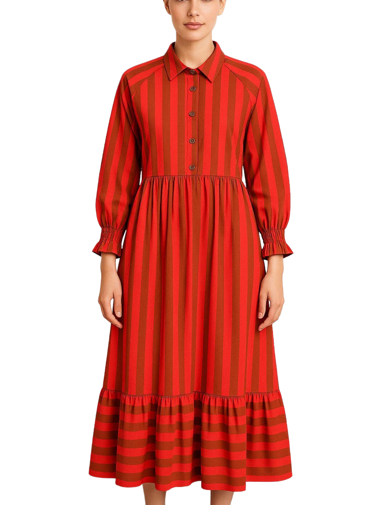 Azusa Midi Shirt Dress