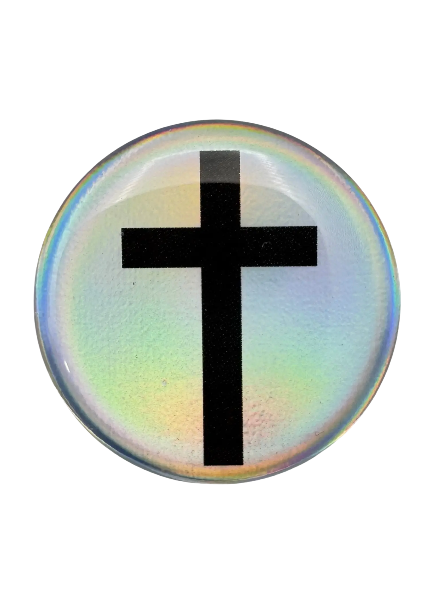 Crystal + Cross Tap to Pray Tag