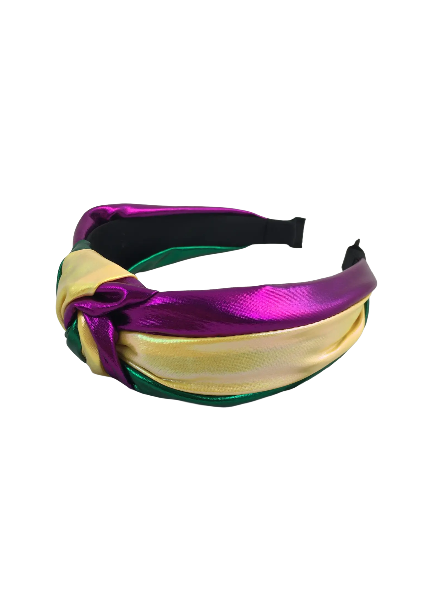 Mardi Gras Metallic Knot Headband