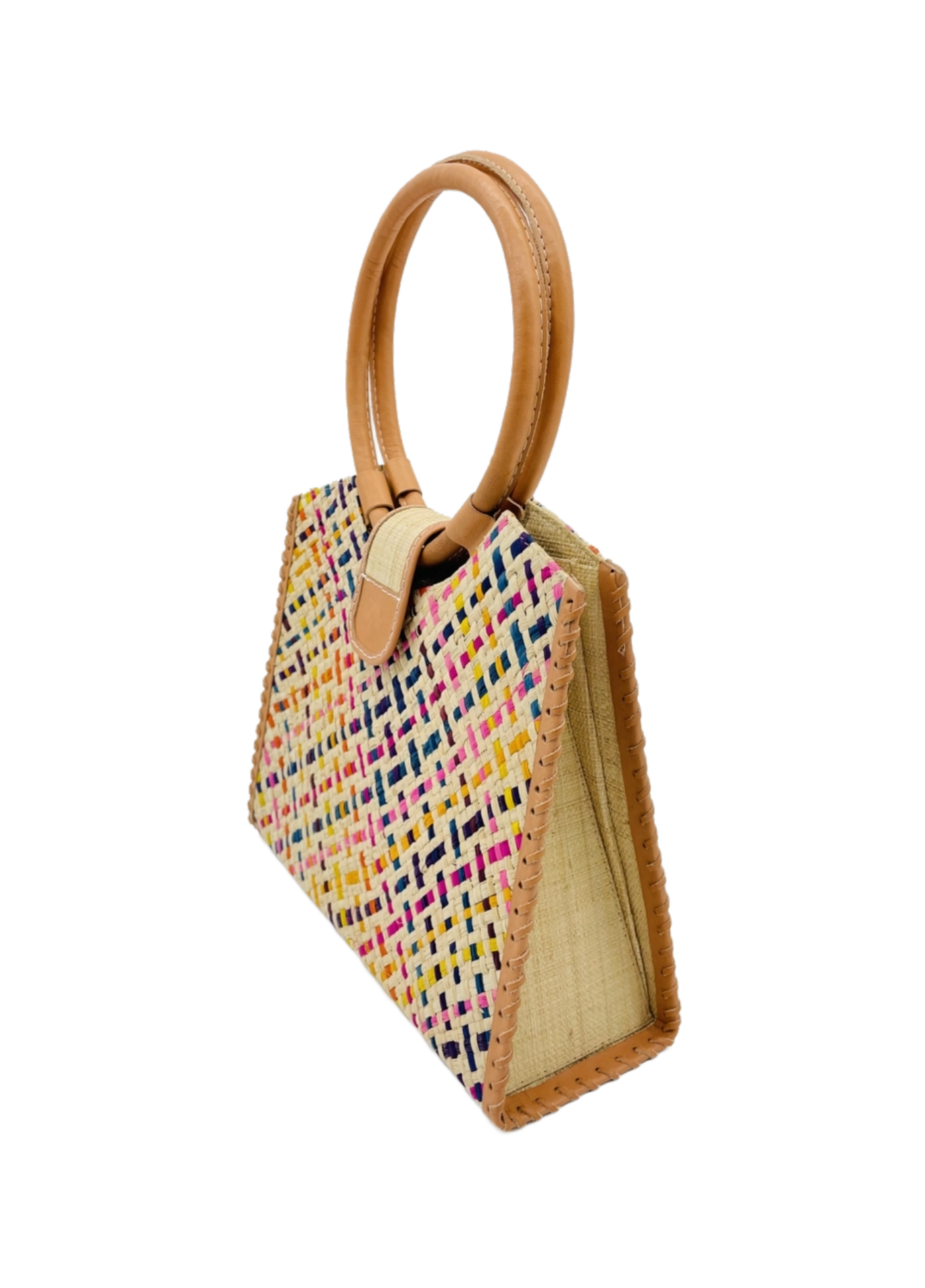 Ibiza Straw HandBag Leather Handles