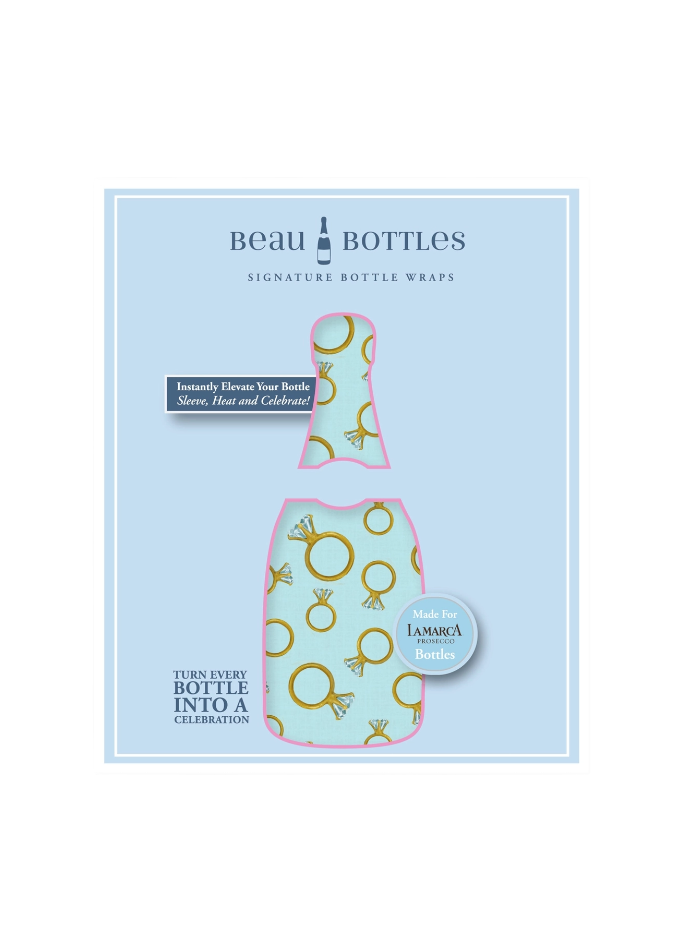 Beau Bottles Blue Engagement Ring - Prosecco