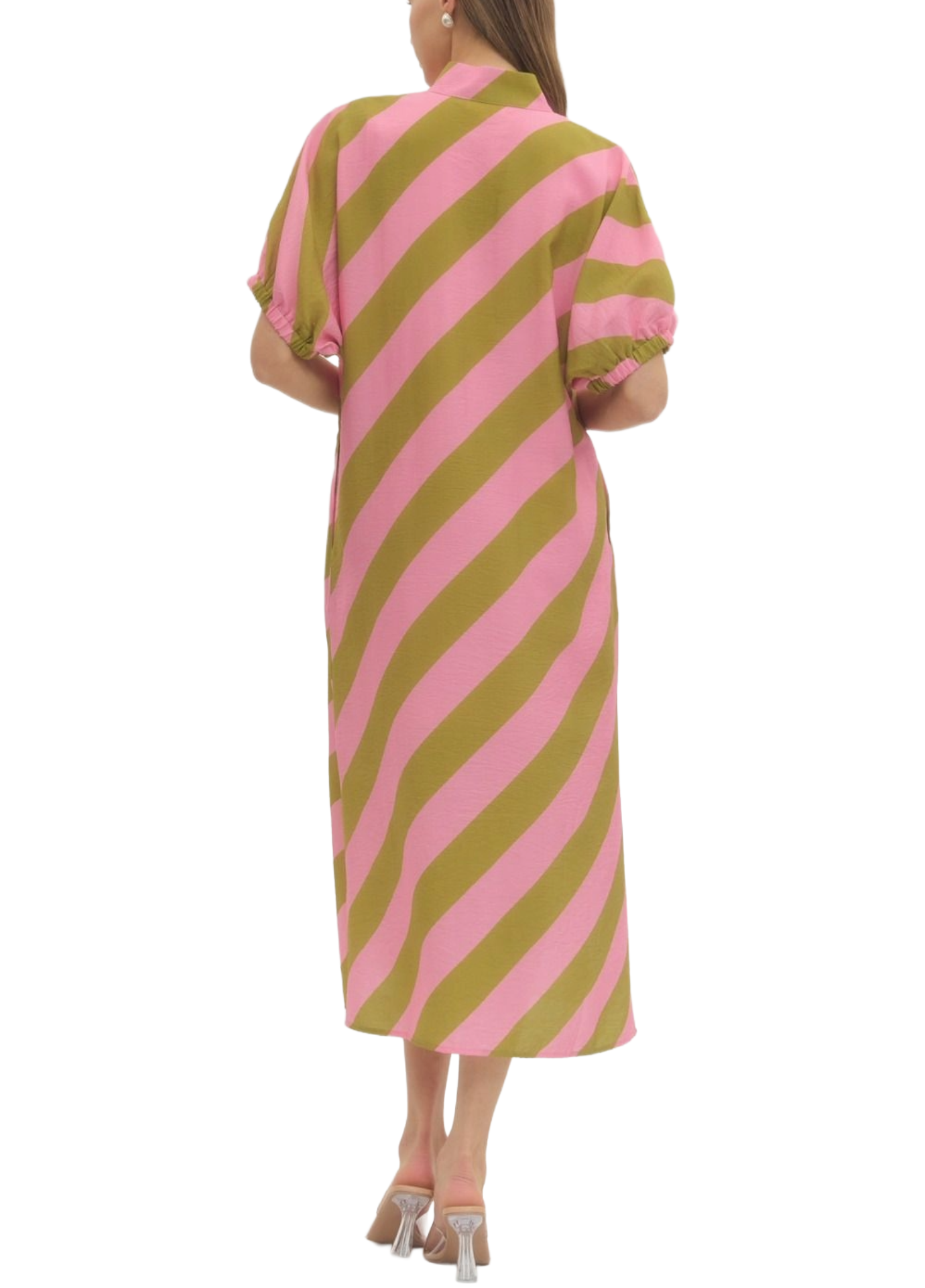 Slant Stripe Dress - Plus
