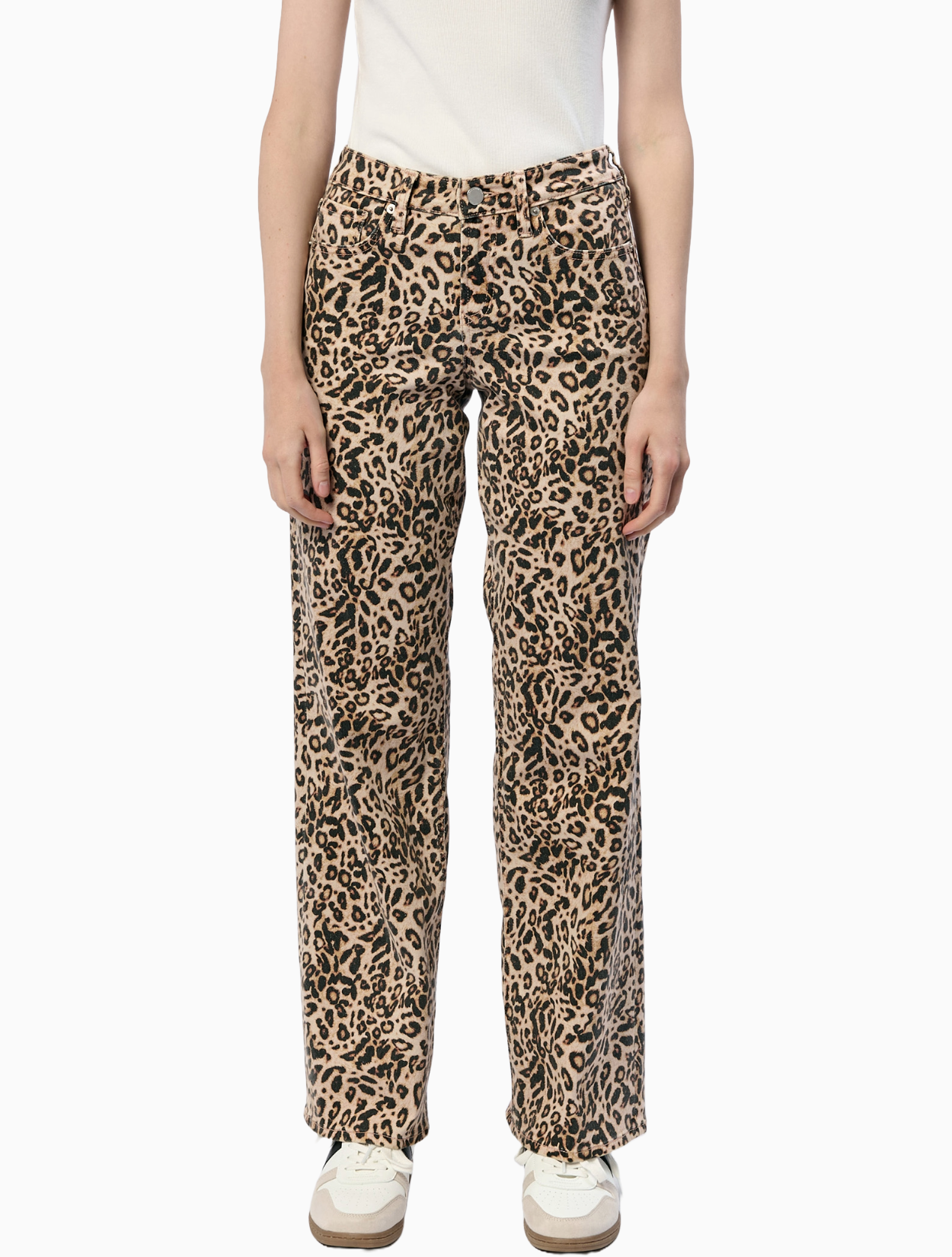 Taylor Leopard Straight Leg Jean