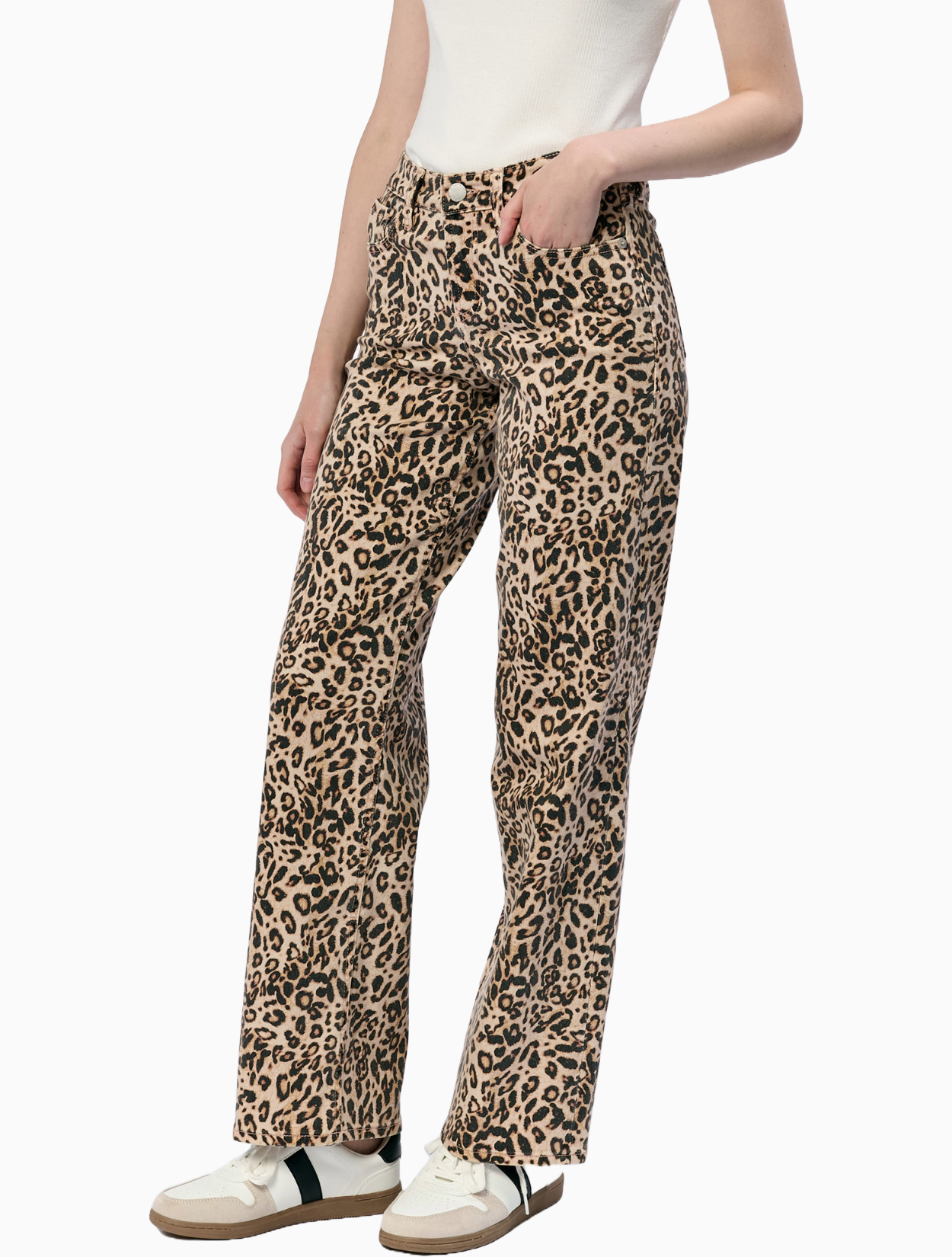 Taylor Leopard Straight Leg Jean