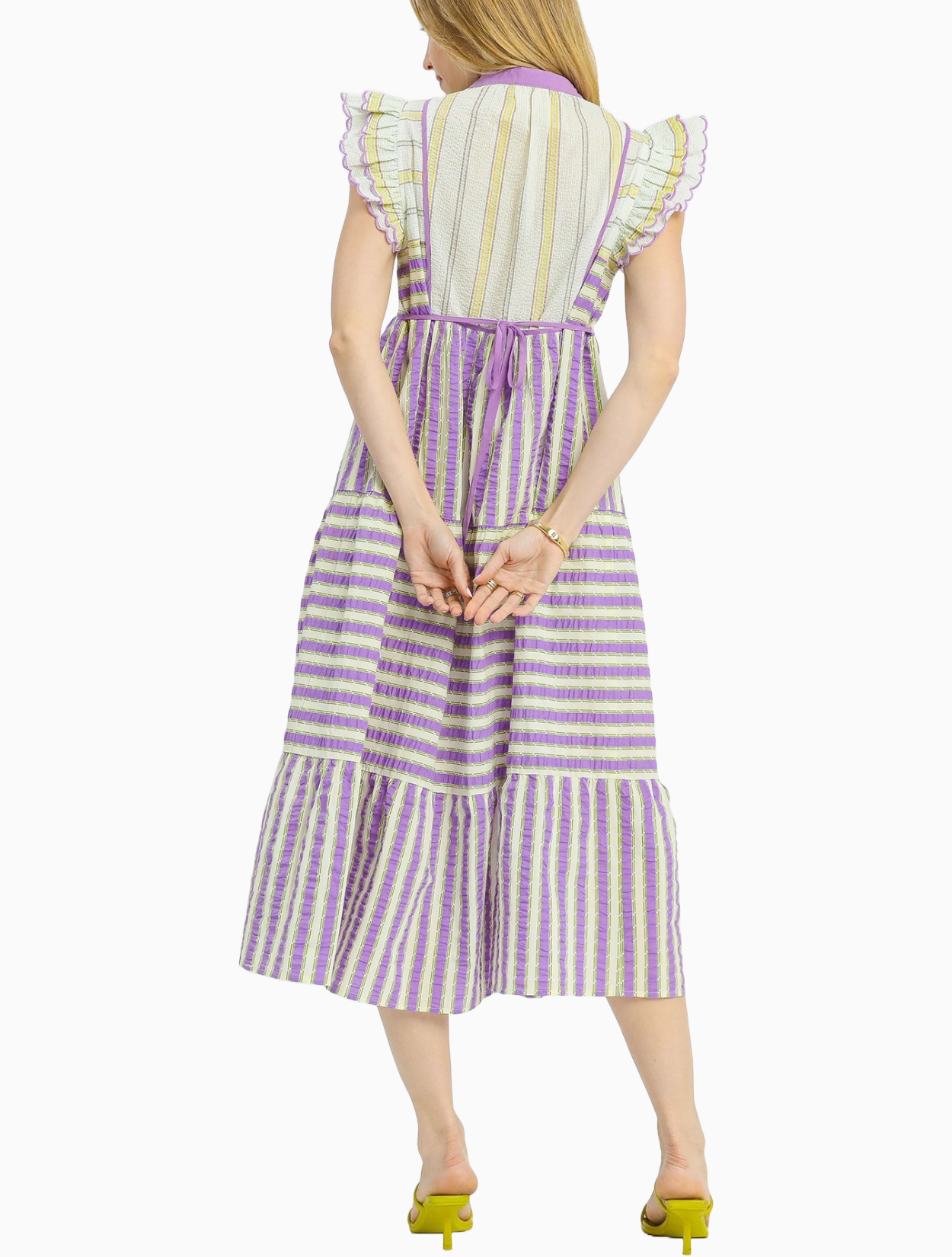 Viola Stripe Midi Dress