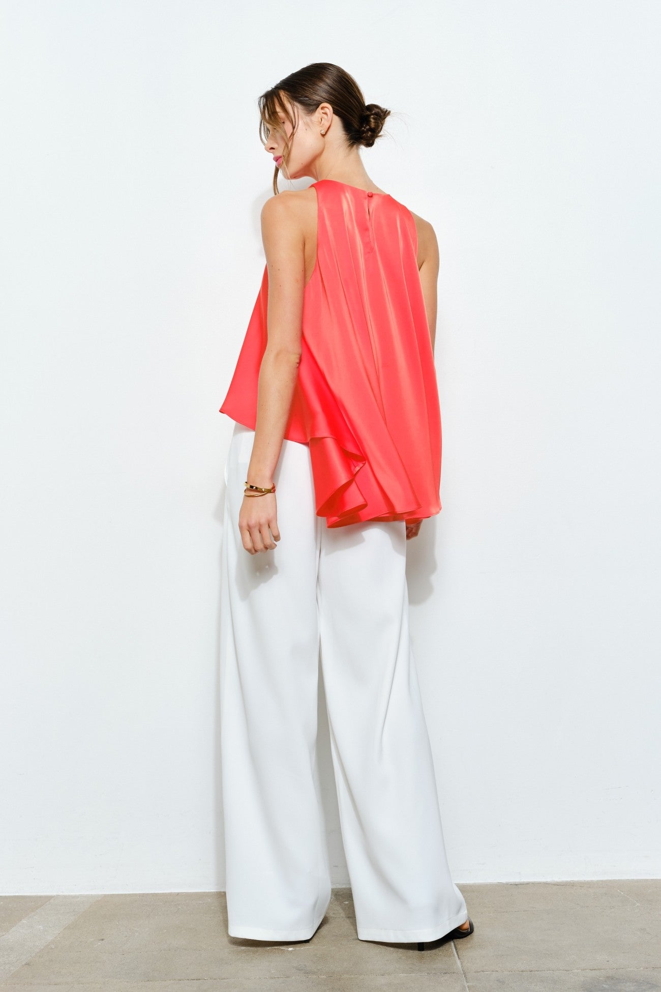 Brielle Satin High-Low Top