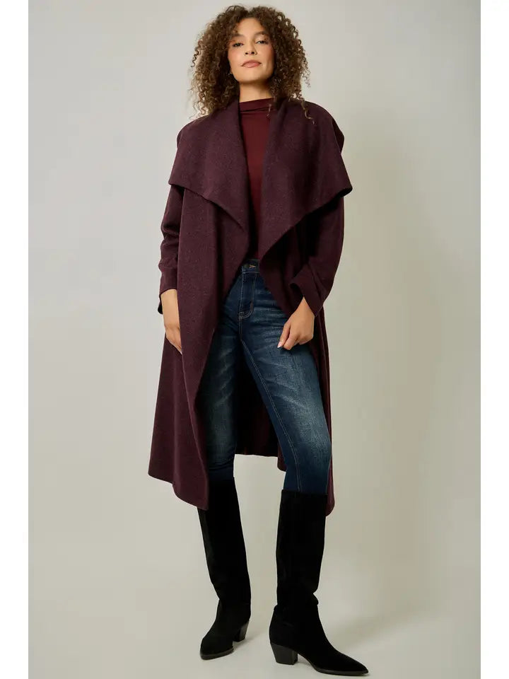 Wine Festival Shawl Collar Coat