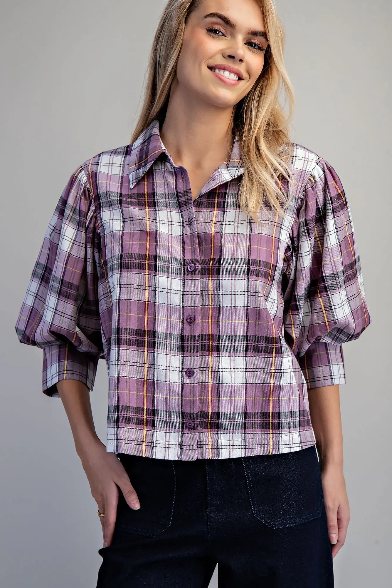 Tiger Plaid Top