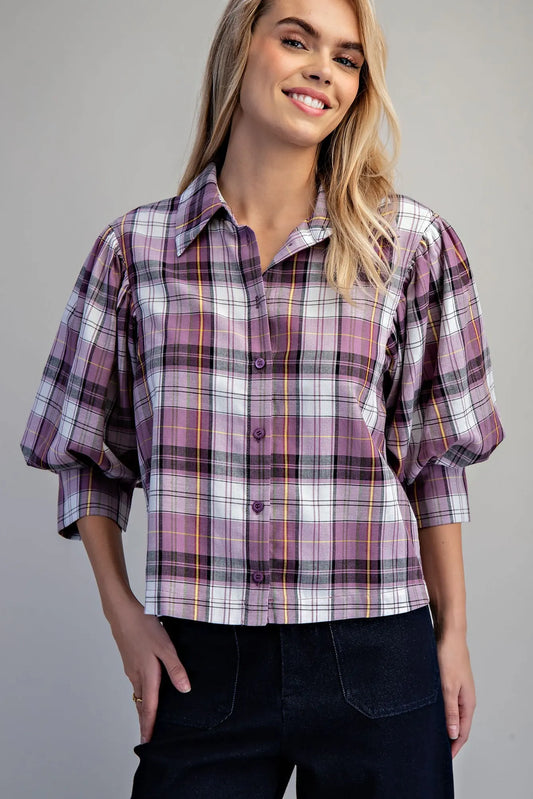 Tiger Plaid Top