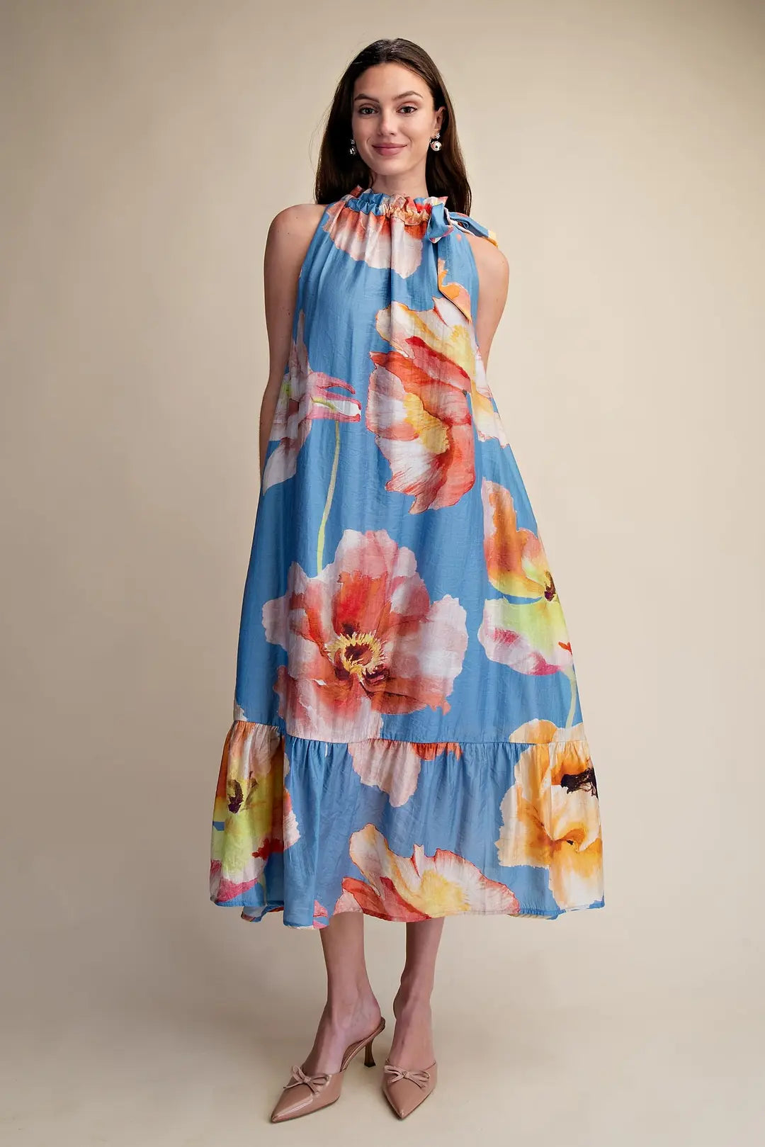 Laney Blake Floral Midi Dress