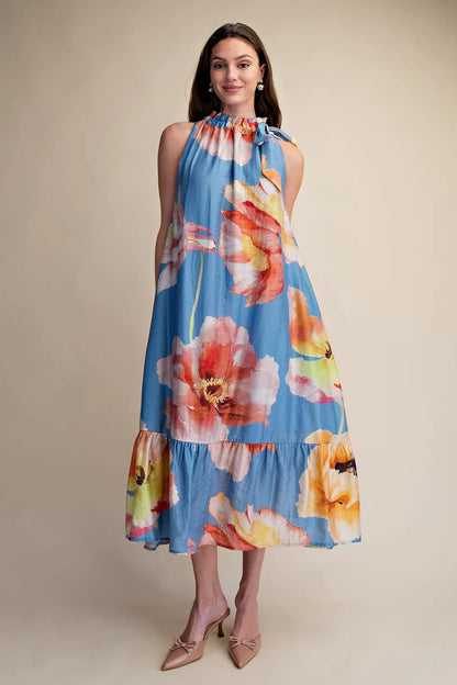 Laney Blake Floral Midi Dress