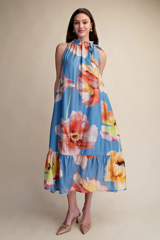 Laney Blake Floral Midi Dress