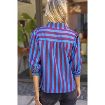 Sapphire Stripes Top