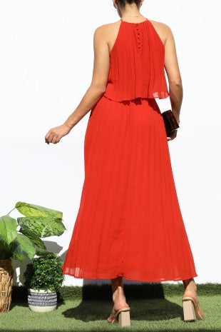 Amber Pleated Midi Dress