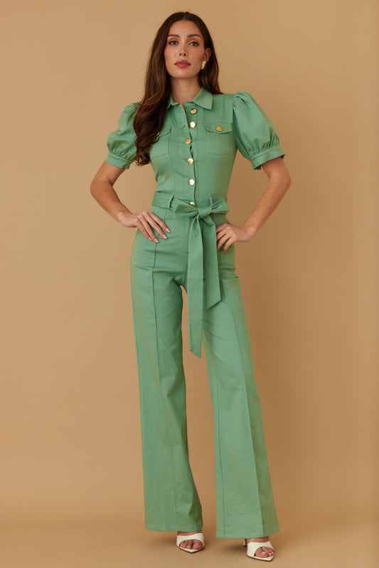 Manon Puff Sleeve Jumpsuit