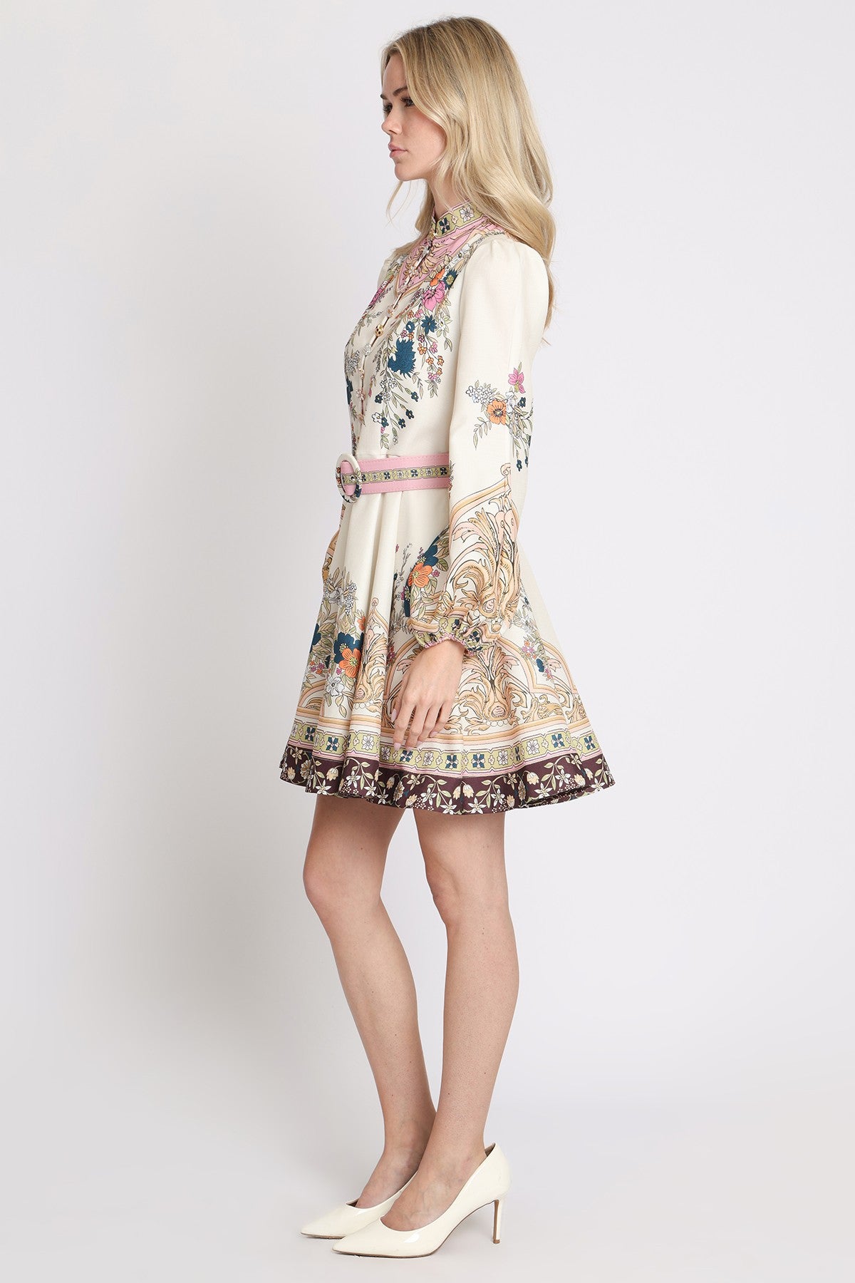 Mon Cherie Belted Mini Dress
