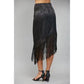 Orient Express Fringe Midi Skirt