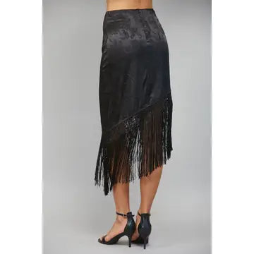 Orient Express Fringe Midi Skirt