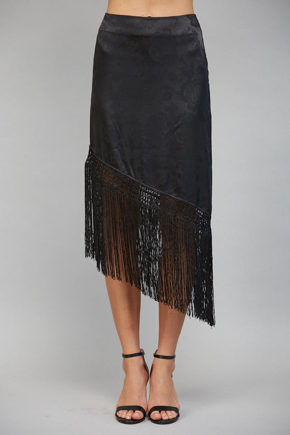 Orient Express Fringe Midi Skirt