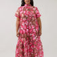 Floral Organza Garden Dress-Plus