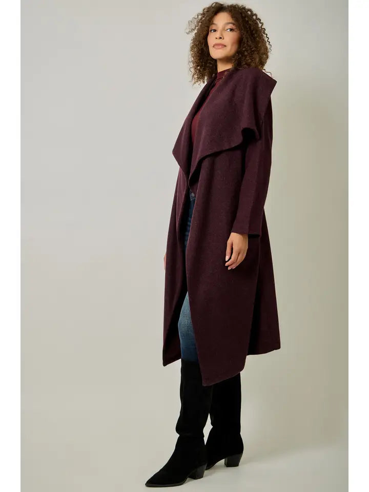Wine Festival Shawl Collar Coat