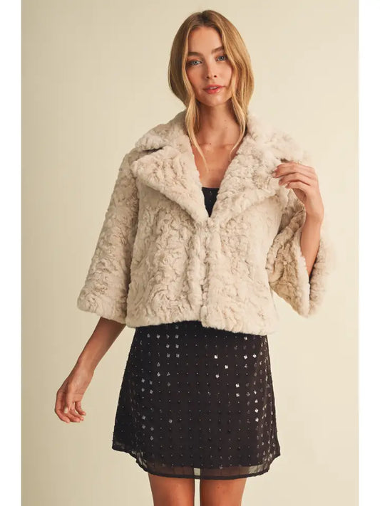 Formal Elegance Fur Shrug