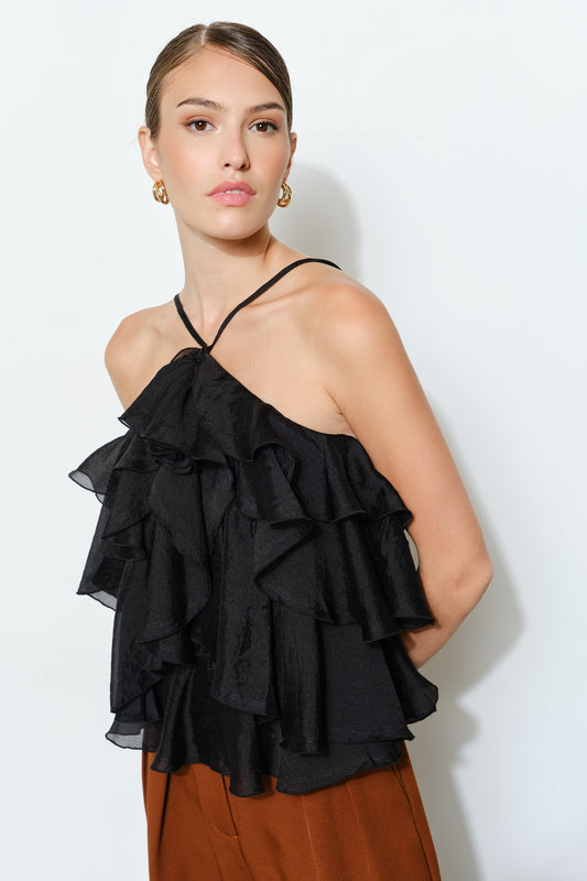 Cosette Ruffle Halter Top