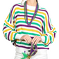 Multi Stripe Mardi Gras Sweater Top