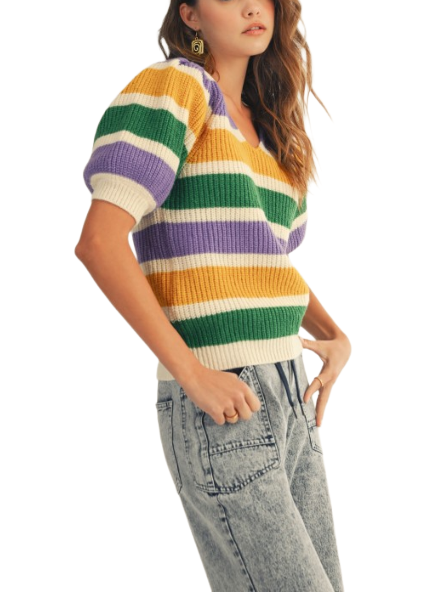 Parade Puffy Mardi Gras Sweater