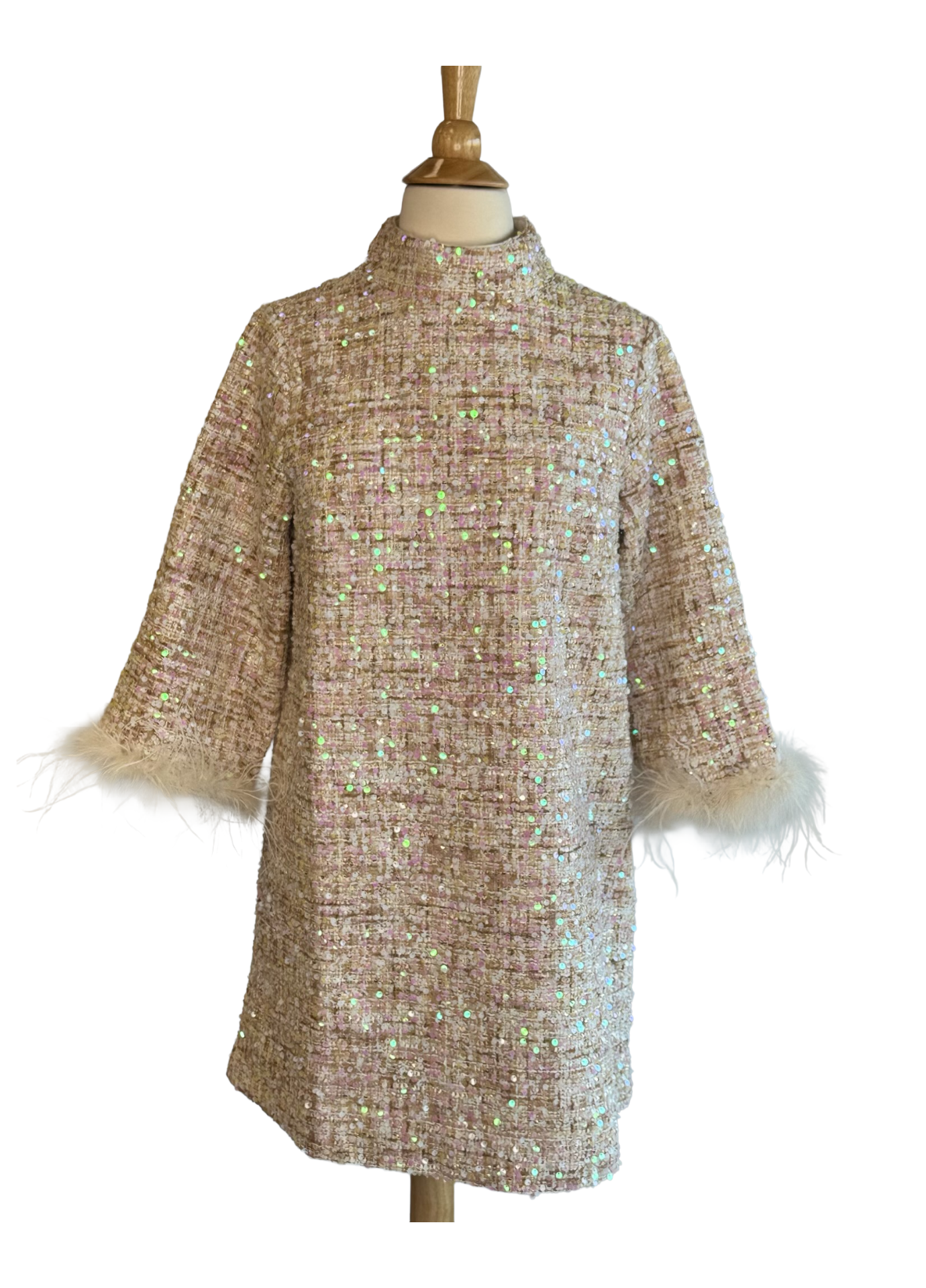 La Vie Chic Sequin Tweed Dress