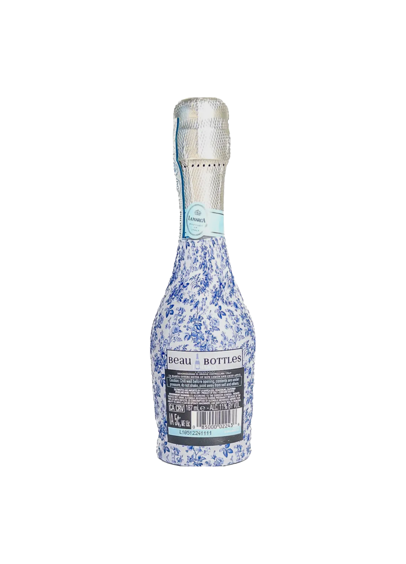 Beau Bottles Blue Floral - Mini Prosecco Pack