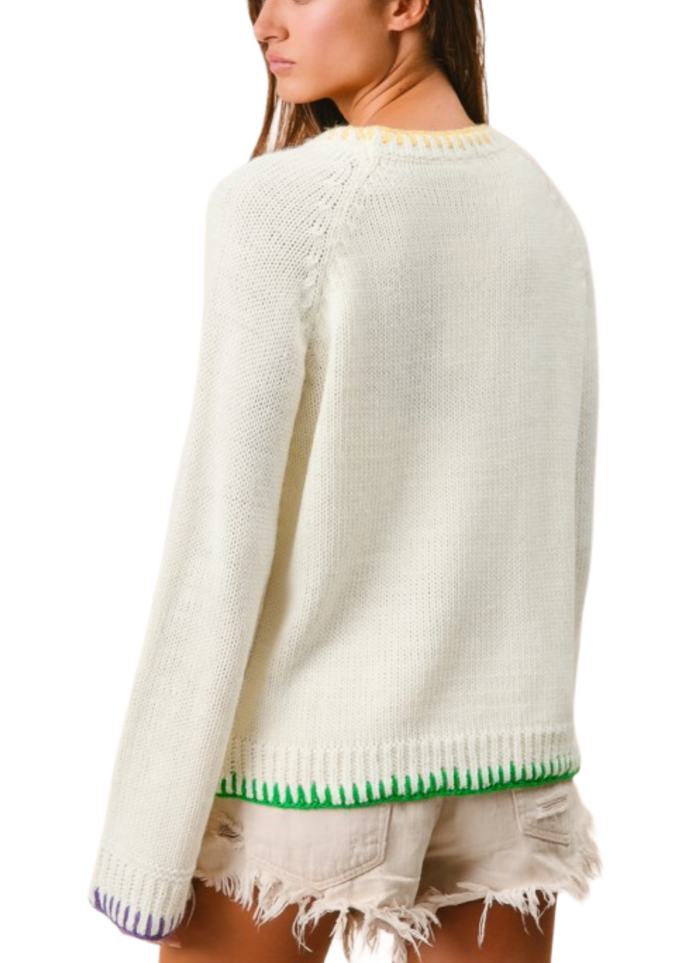 Stitched Mardi Gras Lettering Sweater