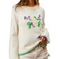 Stitched Mardi Gras Lettering Sweater