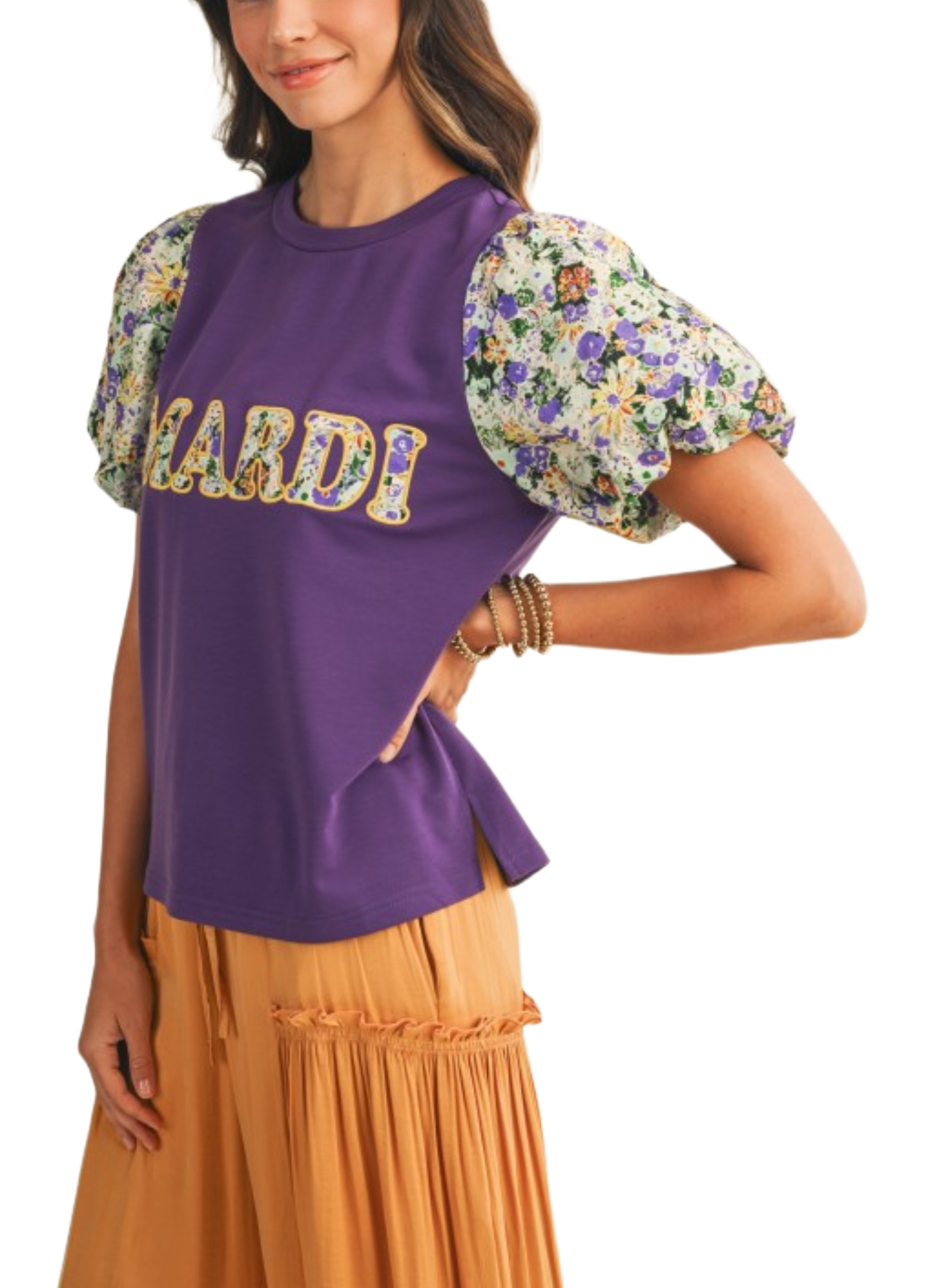 Floral Contrast Mardi Gras