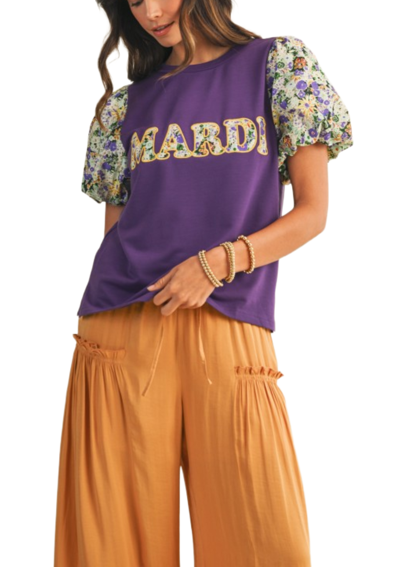 Floral Contrast Mardi Gras