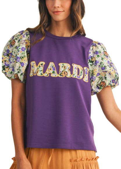 Floral Contrast Mardi Gras