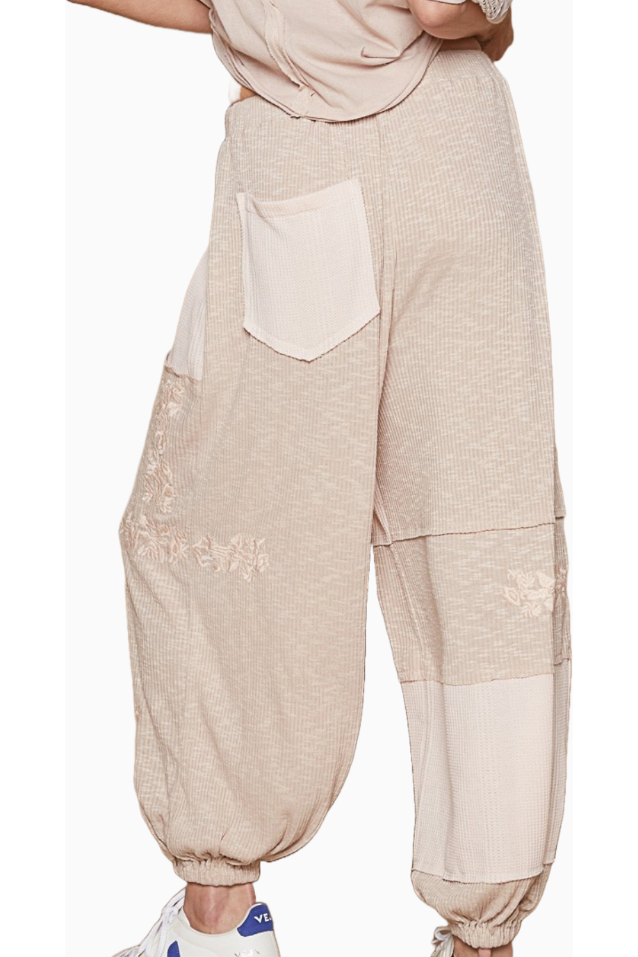 Almond Embo Jogger Pant