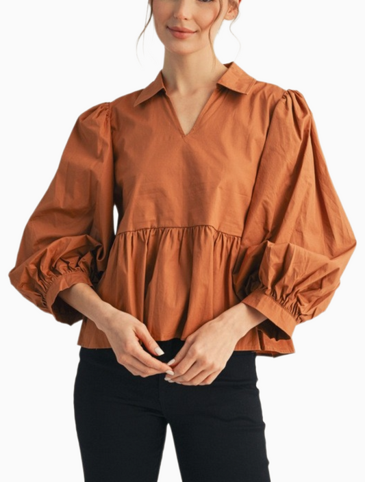 Maxine Peplum Top