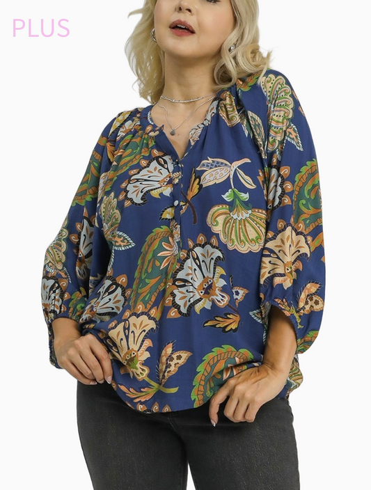 Isaline Floral Top - Plus