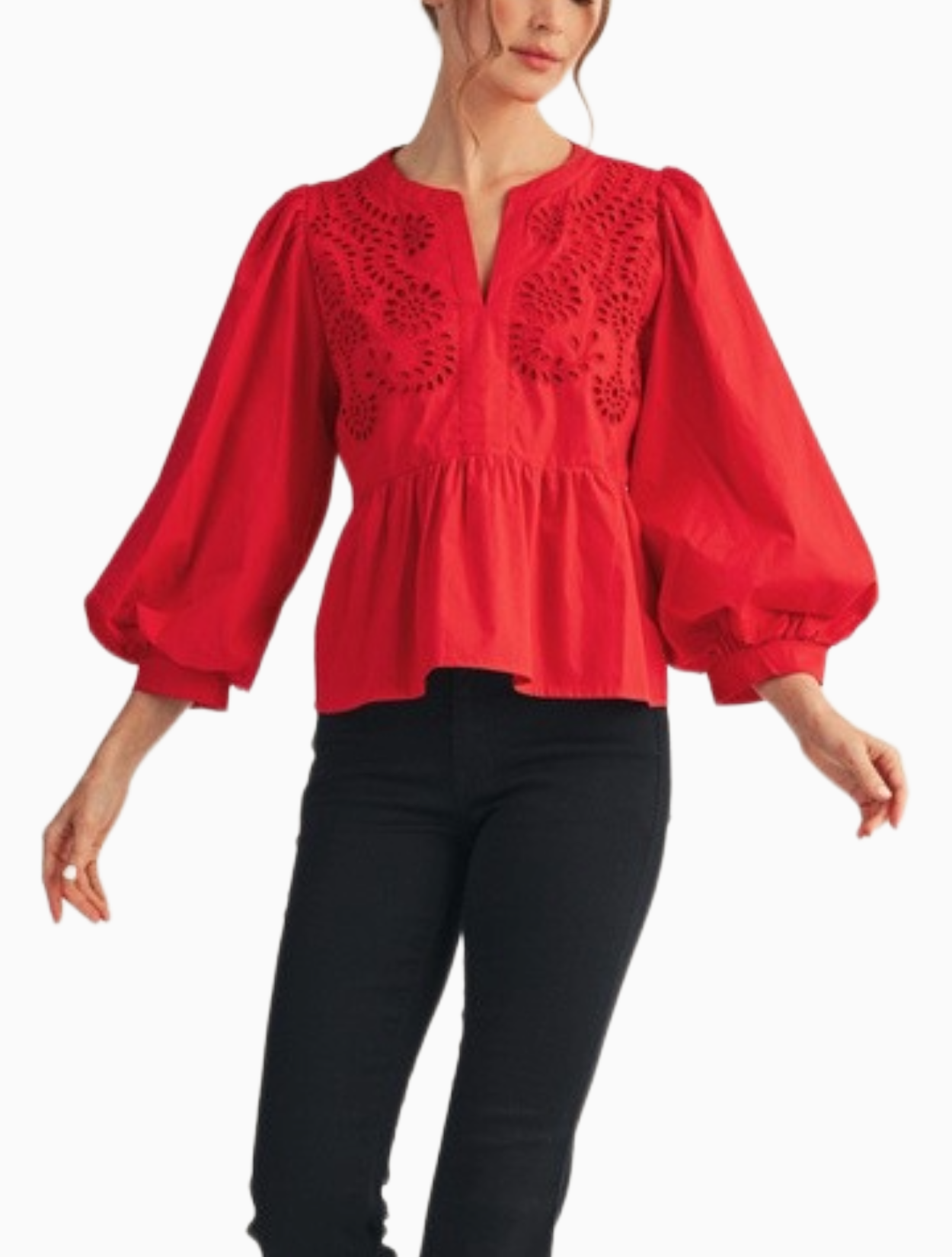 Poppy Peplum Top