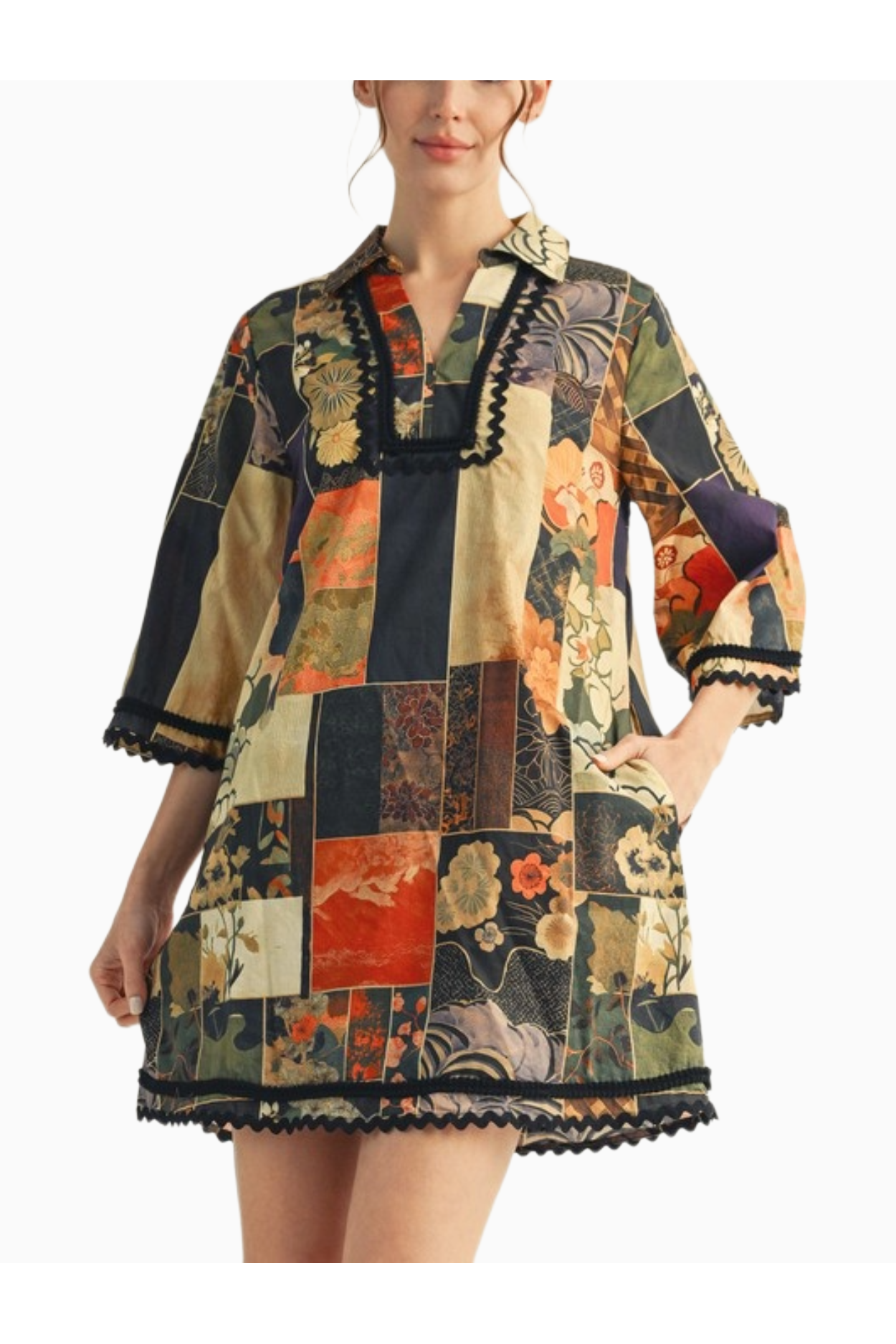 Botanical Patchwork Dress