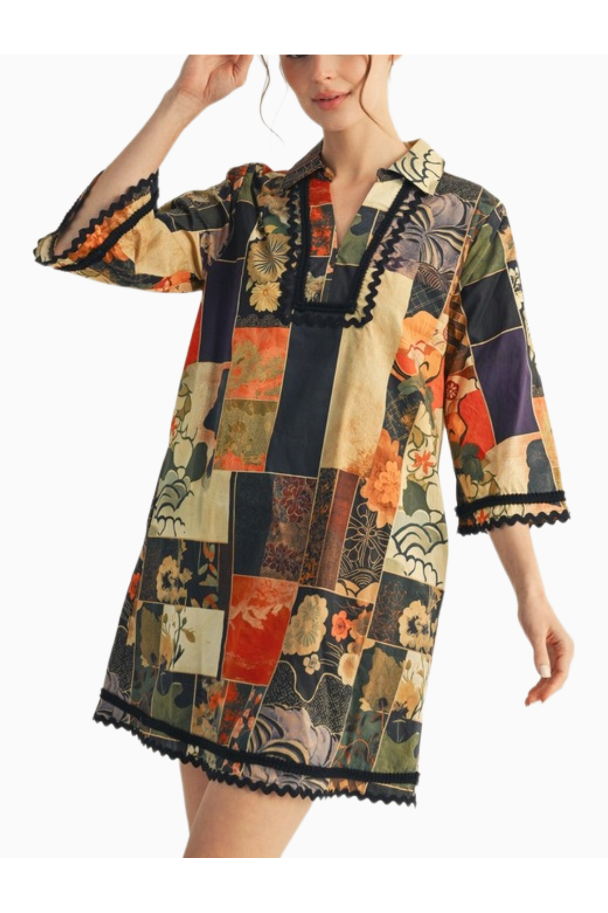 Botanical Patchwork Dress